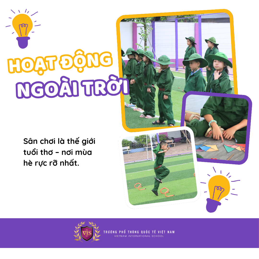 🌞 Hoạt động ngoài trời – Rèn thể lực, luyện trí tuệ! 🧠💪