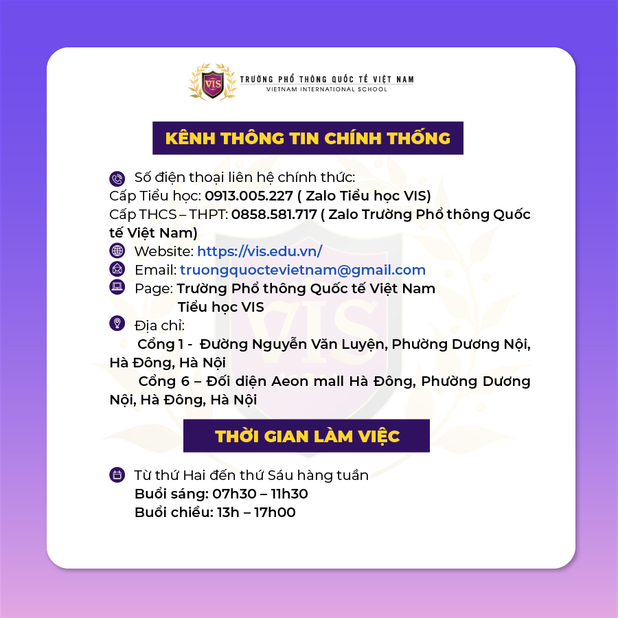 📌 THÔNG BÁO VỀ THỜI GIAN LÀM VIỆC VÀ CÁC KÊNH THÔNG TIN CHÍNH THỐNG CỦA NHÀ TRƯỜNG