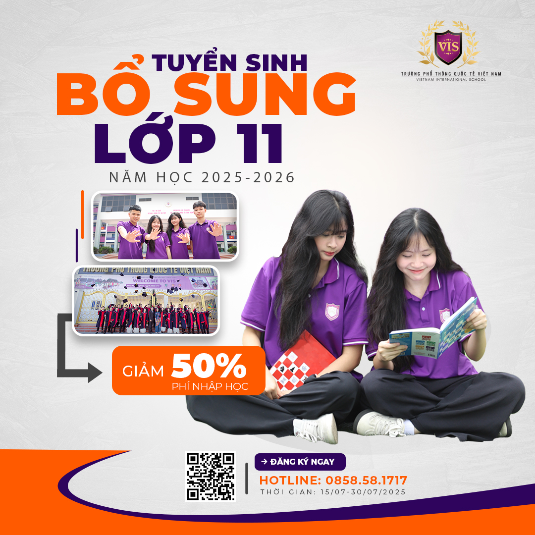 TUYỂN SINH BỔ SUNG LỚP 11 NĂM HỌC 2025-2026