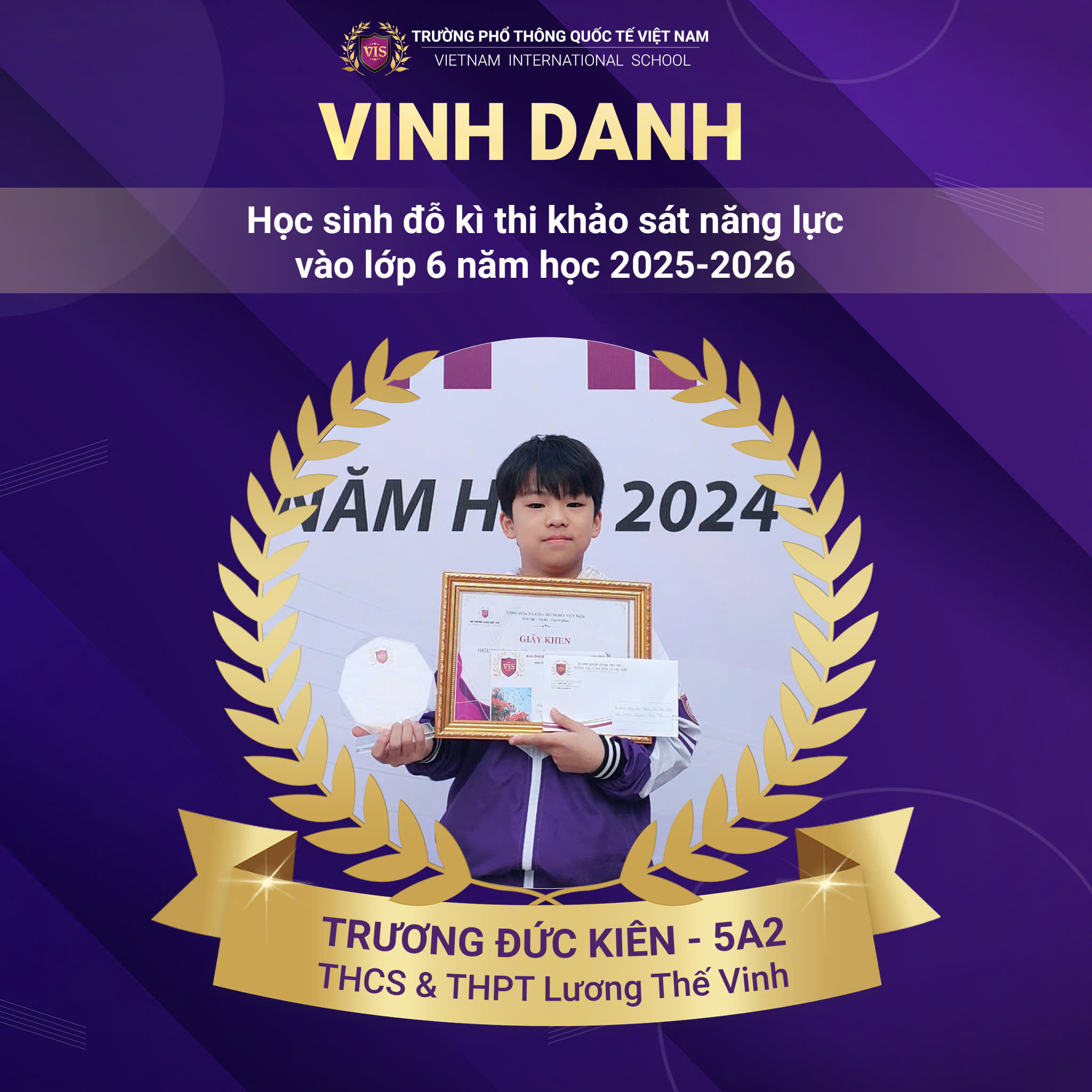 🎉 VINH DANH HỌC SINH LỚP 5 TRÚNG TUYỂN VÀO CÁC TRƯỜNG THCS CHẤT LƯỢNG CAO 🎉