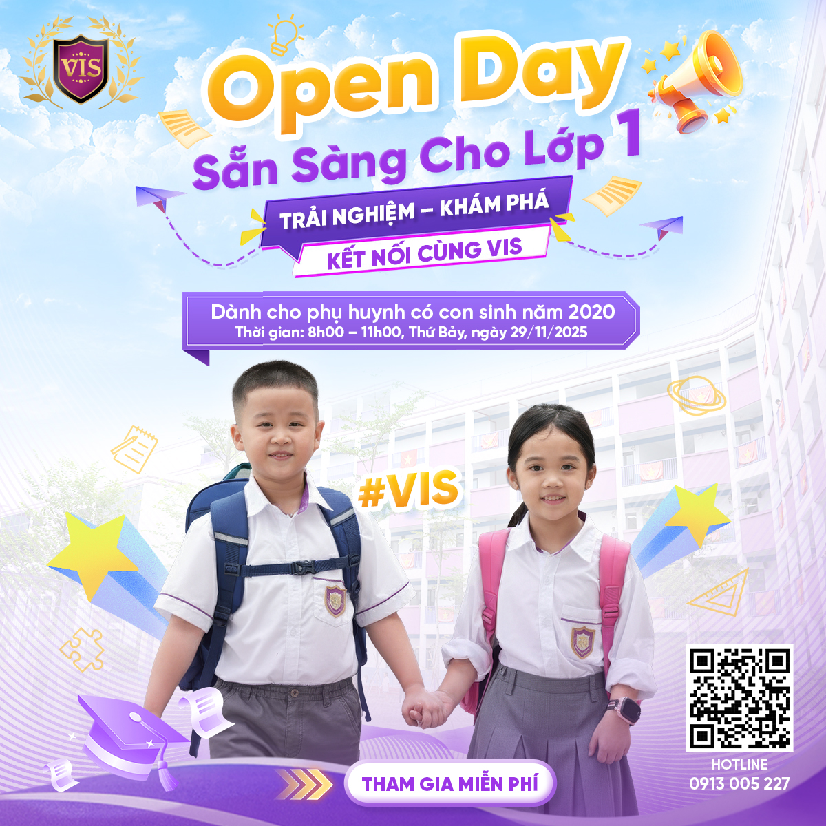 VIS mở cổng tuyển sinh lớp 1 năm học 2026–2027 & tổ chức Ngày hội Trải nghiệm – Khám phá – Kết nối