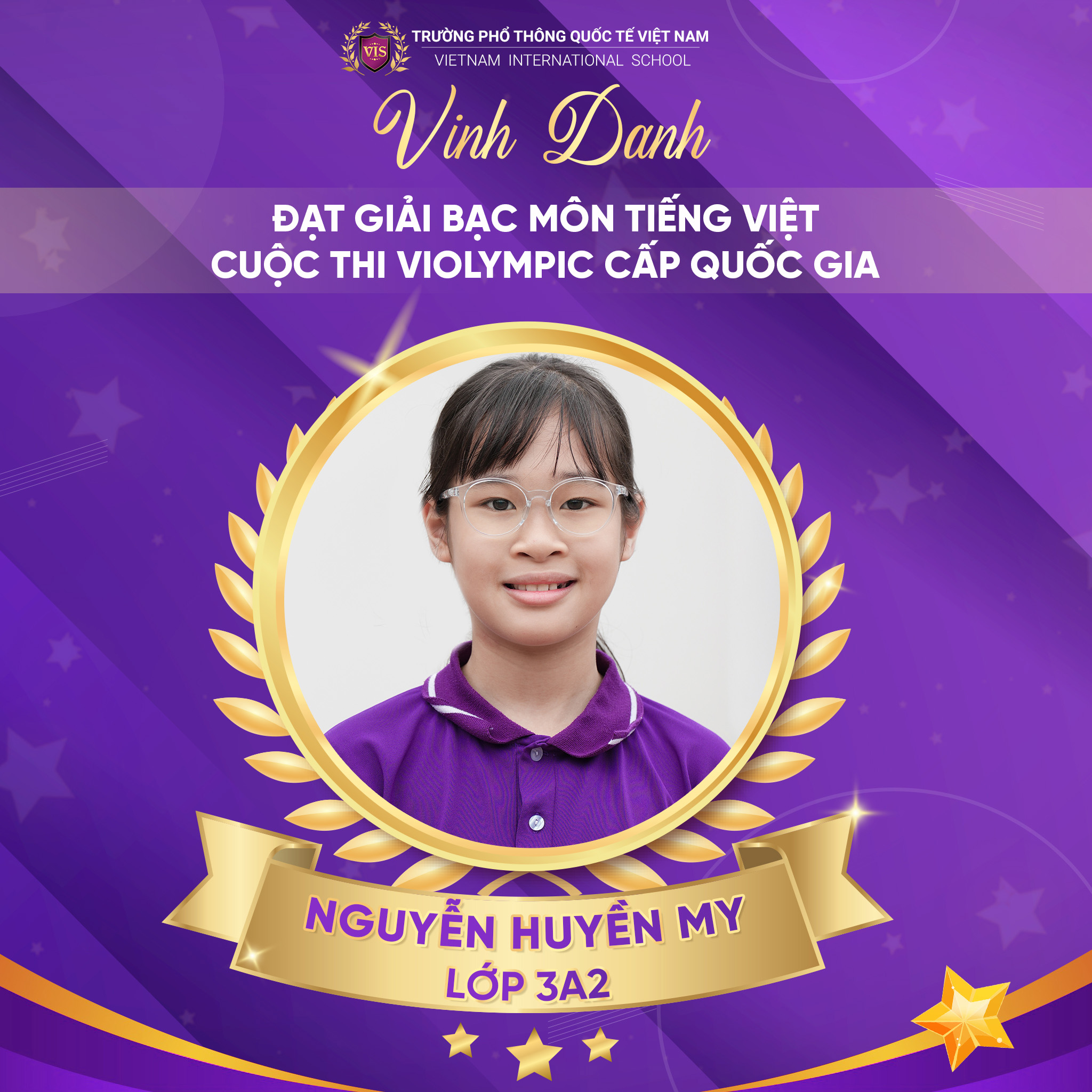 VINH DANH HỌC SINH VIS ĐẠT GIẢI CUỘC THI VIOLYMPIC CẤP QUỐC GIA