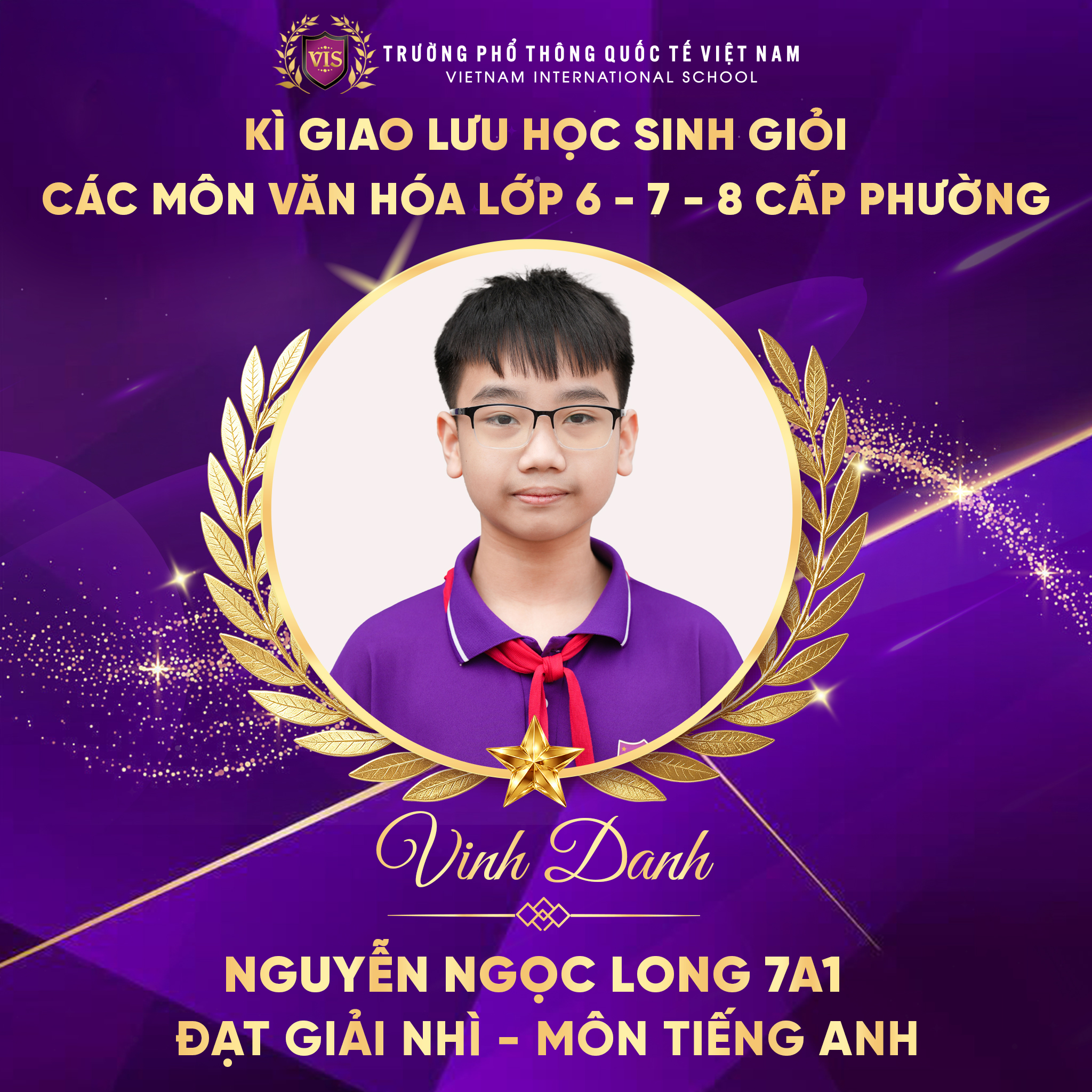 VINH DANH HỌC SINH ĐẠT GIẢI TRONG KỲ GIAO LƯU HỌC SINH GIỎI CÁC MÔN VĂN HÓA LỚP 6, 7, 8 CẤP PHƯỜNG