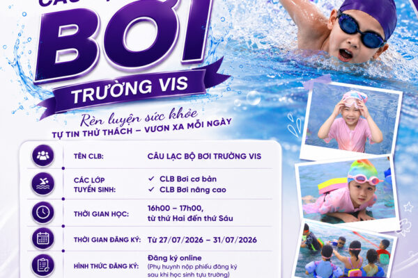 CLB BƠI VIS – NÂNG CAO SỨC KHỎE, BỒI DƯỠNG SỰ TỰ TIN VÀ BẢN LĨNH CHO HỌC SINH