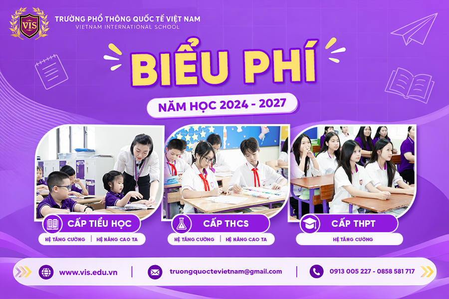 BIỂU PHÍ NĂM HỌC 2024 – 2027